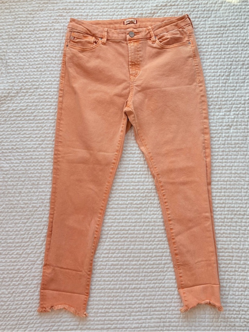 Dear John Gisele High Waisted Skinny Tan/orange Stretch Jean Women Size 30